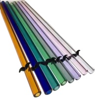 Pailles en verre réutilisables, écologiques et résistantes à la chaleur - Couleur et logo personnalisés - Accessoires de bar modernes