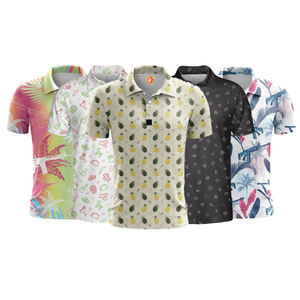 Polos de ropa de golf para hombre ajustados de secado rápido de gran tamaño de alta calidad con estampado de logotipo personalizado OEM y ODM - Product Image 1