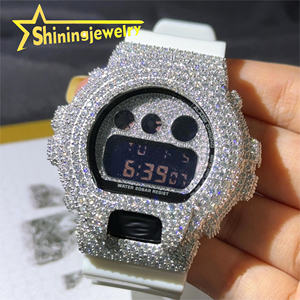 アイスアウト ジュエリー 925シルバー モアサナイトダイヤモンド DW6900 ウォッチケース ダイヤモンドテスター合格 アイスアウト ウォッチベゼル - Product Image 3