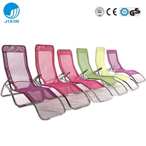 आउटडोर फैशन आरामदायक सस्ते आरामदायक पोलासाइड हल्के वजन एल्यूमीनियम तह बीच लाउंज कुर्सी तह बिस्तर - Product Image 3
