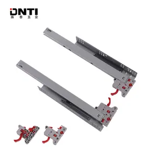 DNTI Furniture Hardware Factory Kitchen Drawer Hidden Push To Open Soft Close Undermount Drawer Slides