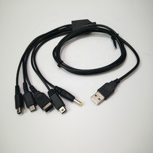 Câble USB 5 en 1 pour <span class=keywords><strong>Nintendo</strong></span> <span class=keywords><strong>DS</strong></span> Lite/3DS/GBA SP/PSP/Wii, <span class=keywords><strong>chargeur</strong></span> multifonction, noir, 120cm - Product Image 2