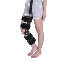 Attelle de genou articulée réglable Feiao avec contrôle de l'amplitude de mouvement et charnières en nylon, support orthopédique unisexe pour le sport et la rééducation post-chirurgicale