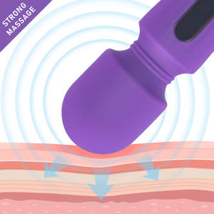 Masajeador de mano de silicona para cuello y hombros, Varita AV impermeable con 7 vibración, S-HANDE, venta al por mayor - Product Image 3