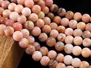 โอปอลเปรูสีชมพู หินธรรมชาติ เม็ดหลวม ขัดเรียบ รูปทรงสม่ำเสมอ ขนาด 8 มม. รับรองโดยบุคคลที่สาม ขนาดรู 0.50 มม. สำหรับทำเครื่องประดับ - Product Image 5