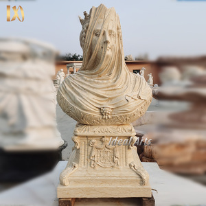 Busto <span class=keywords><strong>de</strong></span> Mármol <span class=keywords><strong>de</strong></span> Tamaño Real <span class=keywords><strong>de</strong></span> la Dama Velada Blanca para Decoración del Hogar - Product Image 4