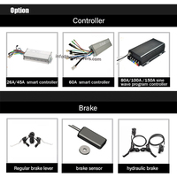Kit de conversion de vélo électrique 48V-72V 5000W 8000W 3000W avec moteur de moyeu arrière et batterie de moto, dropout 135-150mm