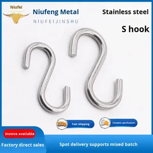 304 Paslanmaz Çelik <span class=keywords><strong>S</strong></span> Şekilli Mutfak Kancası Çapraz Çubuklu 2mm Kalınlığında ve 30mm Uzunluğunda - Product Image 5