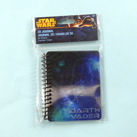 Notebook 3D à spirale en plastique, couverture en lin pour Journal de bord, agenda, bon marché