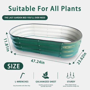 Moderno grande metallo sollevato letto da <span class=keywords><strong>giardino</strong></span> per la coltivazione di ortaggi Cross-Border vasca da fiore per la semina per la scatola di coltivazione di ortaggi - Product Image 5