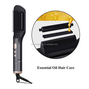 Cepillo Alisador Eléctrico <span class=keywords><strong>para</strong></span> Cabello con Aceite, Cuidado Capilar Antiencrespamiento, <span class=keywords><strong>Iones</strong></span> <span class=keywords><strong>Negativos</strong></span>, Calentamiento PTC, Cerámico, <span class=keywords><strong>para</strong></span> Barbería - Product Image 3