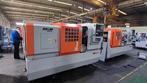 SK50P Baoji <span class=keywords><strong>bochi</strong></span> เครื่องกลึงซีเอ็นซีเตียงแบนราบแบบเจาะรูขนาด82มม. ยี่ห้อ Fanuc - Product Image 6