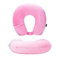 Oreiller de voyage personnalisé en velours doux à récupération lente, accessoires coordonnés, approvisionnement unique pour les marques de voyage