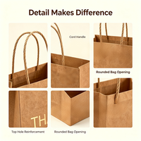 Vente en gros sac en papier de remerciement personnalisé avec votre propre logo sacs en papier kraft avec poignées et réutilisables à des prix abordables