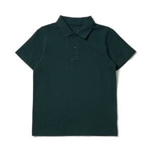 Polo enfant en coton uni minimaliste sans logo, finition soignée, tons neutres, broderie personnalisée, marque privée ou personnalisation scolaire - Product Image 1