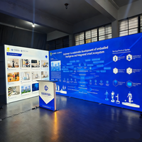 Stand d'exposition modulaire personnalisé pour salon professionnel, avec boîte à lumière SEG portable et design attrayant