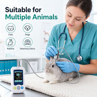 Moniteur d'oxygène sanguin portable compact pour animaux de compagnie, oxymètre de pouls vétérinaire rechargeable pour usage domestique, soins des chiens et des chats