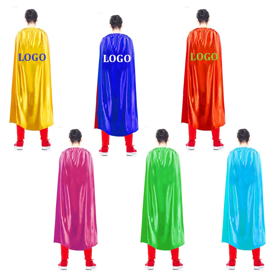 Custom Adult Size Capes Printing Logo Halloween Party Customized Super Hero Capes for Men and Women