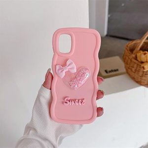 Hot <b>Sale</b> 3D Heart TPU Soft Phone Case Custom Printing Back Cover for All for Models 17 16 15 14 13 12 <b>11</b> Pro - Product Image 2