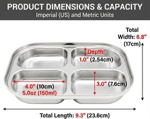 Stainless Steel Cartoon Baby Plate <b>Lunch</b> <b>Box</b> 3 <b>Compartments</b> Leak-Proof Eco-Friendly Modern Microwavable Kitchenware for Food - Product Image 3