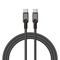 Kabel Data Anyaman Pengisian Cepat PD 60W/100W 5A Pengisian Super Cepat Kompatibel dengan Semua Perangkat Seluler Merah Ceri
