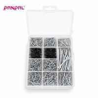 Kit d'outils de quincaillerie métallique assorti de 1260 pièces, clous de différentes spécifications pour la décoration intérieure et les travaux de construction générale