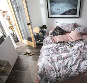 Bán Buôn 100% Bông Nữ Hoàng Kích Thước Tấm Ga Giường Đặt Hoa & Mô Hình Nhà Máy 300TC Bộ Đồ Giường Cho Nhà - Product Image 3