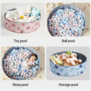 Jeu de balles pliable pour enfants, jouets pour bébés, ronds, en plastique, en mousse d'océan, <span class=keywords><strong>piscine</strong></span>, avec terrain de jeu intérieur, bon marché, blanc - Product Image 3