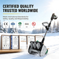 Souffleuse à neige sans fil 21V, pelle à neige électrique de 13 pouces, moteur sans balais, 2 batteries Li-ion, poignée réglable pour allées