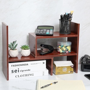 Étagère de rangement en bois réglable et pratique, faite à la main, pour salon, organisateur de bureau, support pour livres et articles ménagers - Product Image 3
