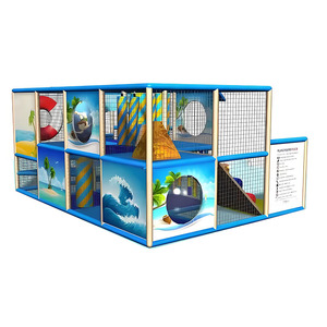 Custom Design Multi-level Indoor Playground, Soft Play Park <b>Combined</b> with Trampoline Zone for Shopping Mall Kids Corner - Product Image 3