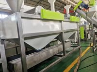 Ligne de lavage et de recyclage pour bouteilles HDPE post-consommation, machine de recyclage de bouteilles HDPE, ligne de lavage pour le recyclage des bouteilles HDPE