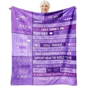 Purple Dandelion <b>Memory</b> Flannel <b>Blanket</b> Throw <b>Blanket</b> Nap <b>Blanket</b> Lightweight Breathable for Winter Warmth Custom Print - Product Image 5