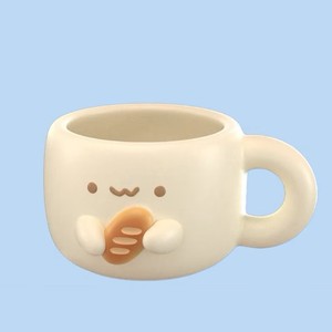 แก้วน้ำเซรามิคลายนูนการ์ตูนน่ารักสำหรับเด็ก ใช้ในบ้าน สำหรับดื่มนม กาแฟ อาหารเช้า - Product Image 6