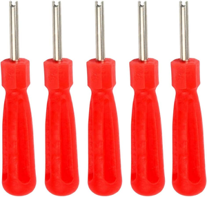 Universal Schrader Valve Core Remover Tool, Single Head Plastic Tire Repair <strong>Wrench</strong> for Car Bike Motorcycle Red - Product Image 2
