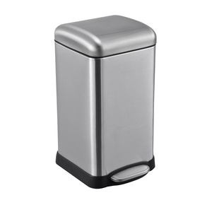 <span class=keywords><strong>Cubo</strong></span> de <span class=keywords><strong>basura</strong></span> cuadrado de acero inoxidable de cierre suave de <span class=keywords><strong>30</strong></span> <span class=keywords><strong>litros</strong></span> para el hogar, <span class=keywords><strong>cubo</strong></span> de <span class=keywords><strong>basura</strong></span> de <span class=keywords><strong>metal</strong></span> operado por pie para Cocina - Product Image 1