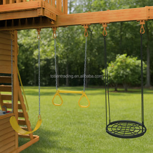 Tobogán de plástico TNR personalizado, parque infantil exterior de madera, columpio, conjunto de juegos. - Product Image 3