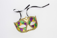 Masque pour les yeux du Mardi Gras, masque en plastique PGG, masque de luxe à paillettes, bal masqué