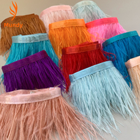 Bordure en plumes d'autruche douces pour la haute couture, le carnaval, la décoration de mariage, Halloween et les projets de bricolage faits main