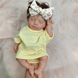 Adorabili capelli con radici a mano in Silicone per neonati rinati da 12 pollici realistici per bambolina appesantiti dettagli anatomici del corpo - Product Image 4