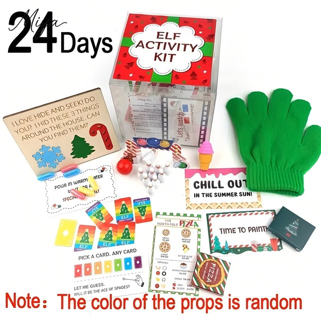 2025 Christmas New Gift Box 24 Days Blind Box Gift Christmas Countdown Cute Elf Kit Accessories Toy Ornament