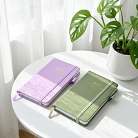 Carnet à points lignés avec couverture en cuir PU personnalisée de haute qualité en gros, format A5 A6