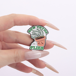 Bros tanaman pot Pin Enamel Aloe Thyme Halo bagaimana anda kerah lencana hadiah perhiasan untuk teman dan anak-anak - Product Image 4