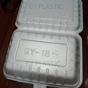 Food Box Disposable Foam Lunch Boxes Foam Food Containers <b>Polystyrene</b> Food Boxes Flat Grid Box Disposable Foam Food Containers - Product Image 3