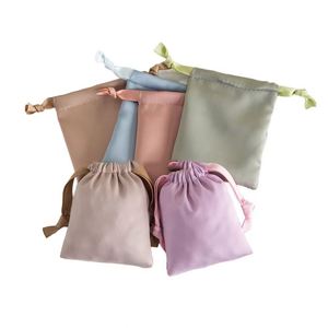 Factory Direct Supply Minimalist Style Cotton Dustproof Rectangle <b>Jewelry</b> Storage Bag Drawstring Closure for Gift <b>Packaging</b> - Product Image 1