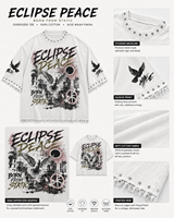 Camiseta Premium de Algodón con Logo, Tejido Pesado Peinado 260 GSM, Estilo Hip Hop Urbano Oversize, Camiseta de Gimnasio con Efecto Desgastado y Tachuelas Metálicas