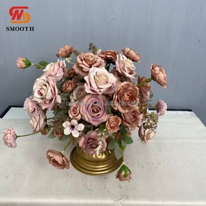 SMOOTH Small 30cm Flower Ball <strong>White</strong> <strong>Green</strong> Rose Flower Centerpiece Ball <strong>Bouquet</strong> for <strong>Wedding</strong> Events - Product Image 3