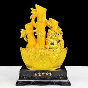 Artesanía de Resina de Bambú Dorado, Estilo Chino, para <span class=keywords><strong>la</strong></span> Riqueza y <span class=keywords><strong>la</strong></span> Prosperidad, Regalo Creativo de <span class=keywords><strong>la</strong></span> Fortuna, Pieza Decorativa para Sala de Estar, Atrae <span class=keywords><strong>la</strong></span> <span class=keywords><strong>Suerte</strong></span> - Product Image 6