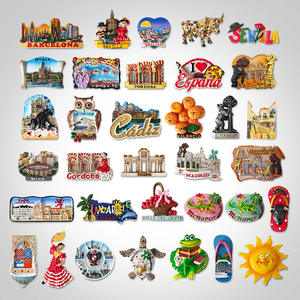 Imanes de Refrigerador 3D Españoles con Lugares Emblemáticos de la Ciudad, Recuerdos de Viaje, Decoración Creativa para el Hogar, Regalos Minimalistas/Modernos/Dibujados a Mano - Product Image 3