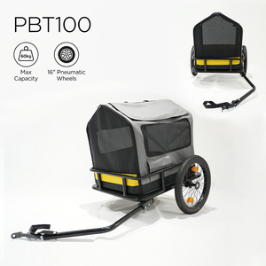 Remorque de vélo et poussette de jogging 2-en-1 pour animaux de compagnie avec roues universelles, idéale pour le camping - Product Image 6